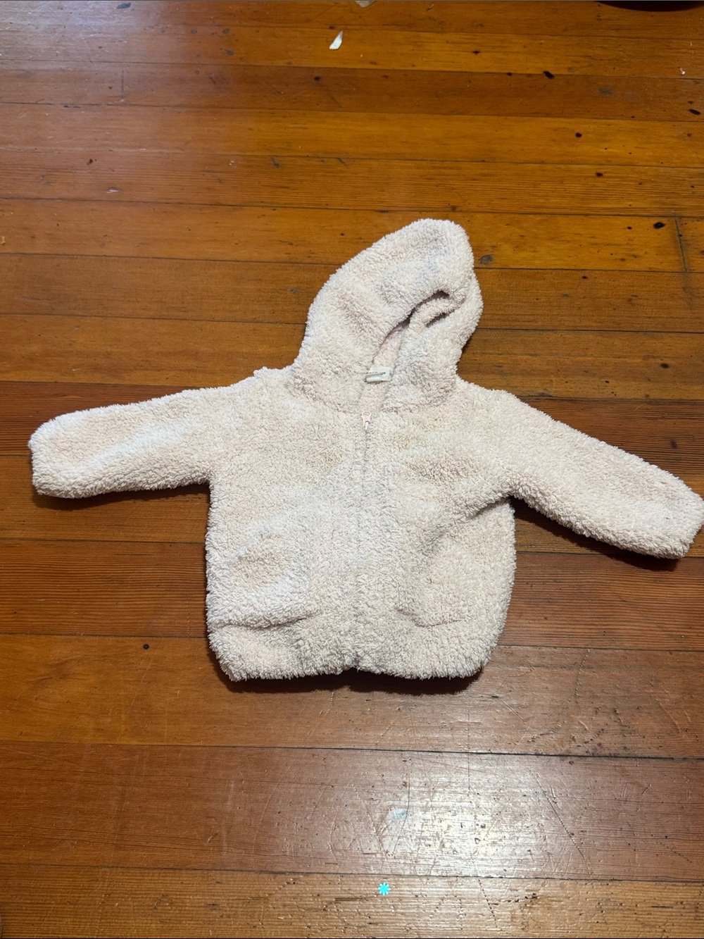 Angel Dear Cream Sherpa Hooded Baby Jacket